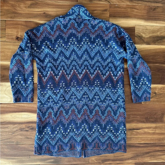 Lucky Brand Boho Print Mid Length Cardigan Duster Sweater size Small - Picture 6 of 8